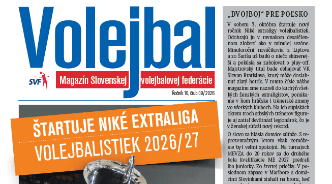 Vychádza nové číslo magazínu Volejbal – september 2026