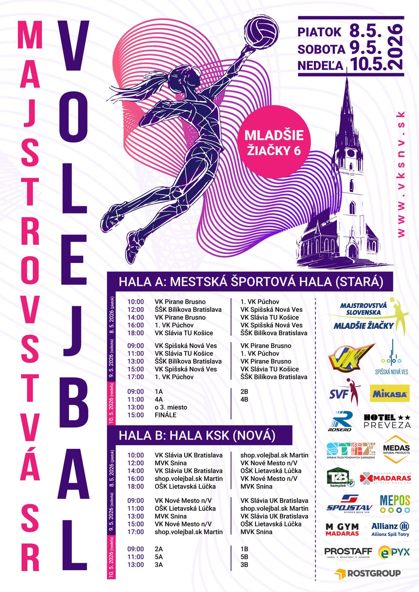Finálový turnaj M-SR mladších žiačok (8.-10.5.2026, Spišská Nová Ves)
