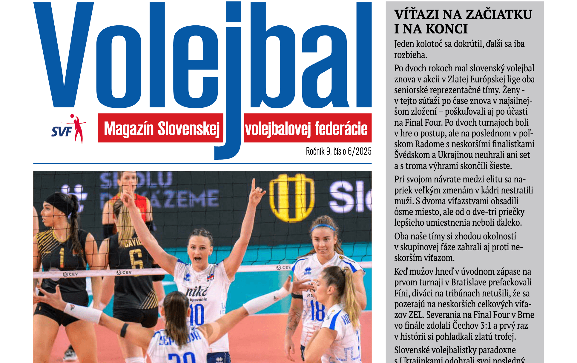 Vychádza nové číslo magazínu Volejbal - jún 2025