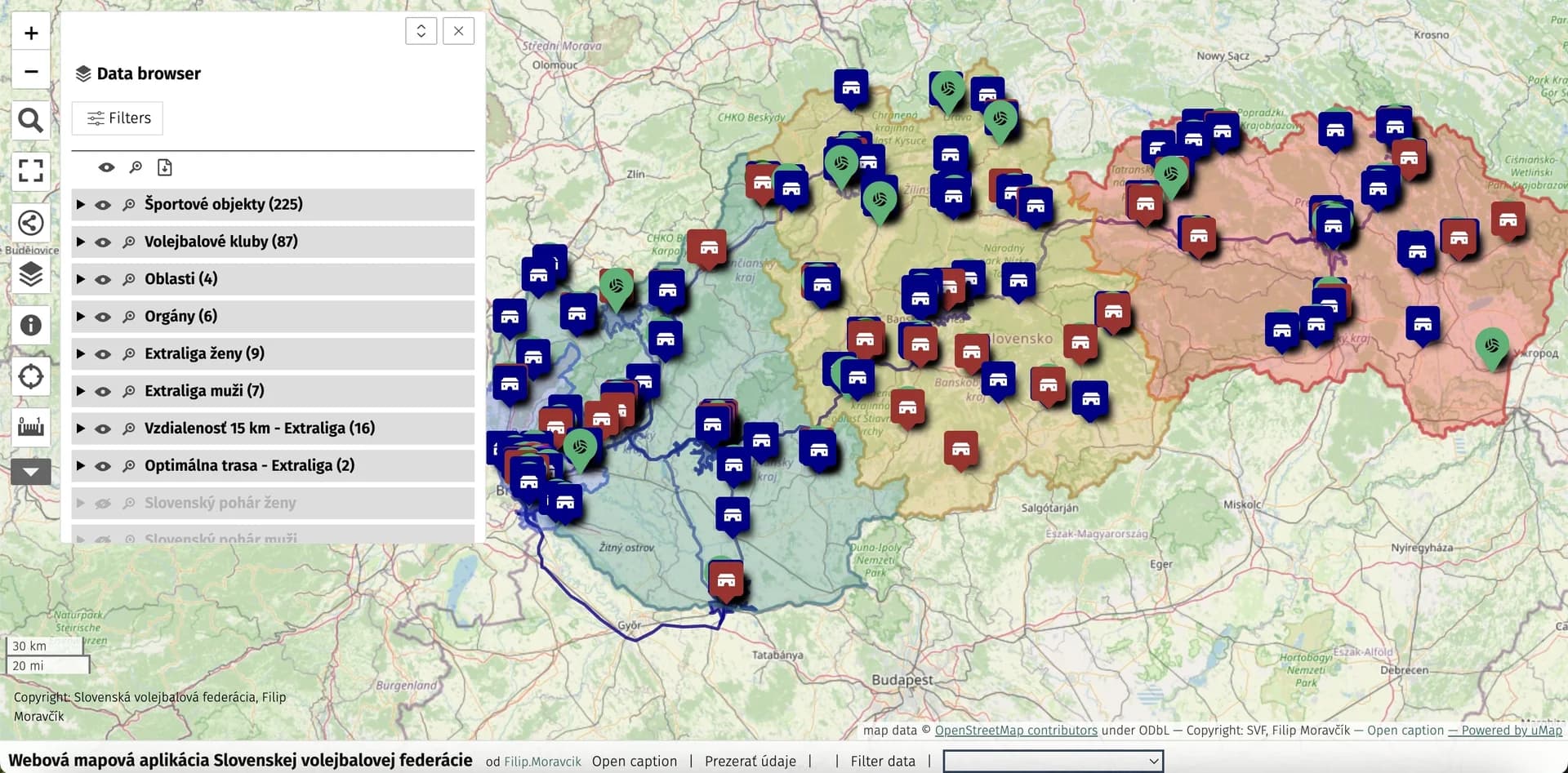 Predstavujeme webovú mapovú aplikáciu SVF