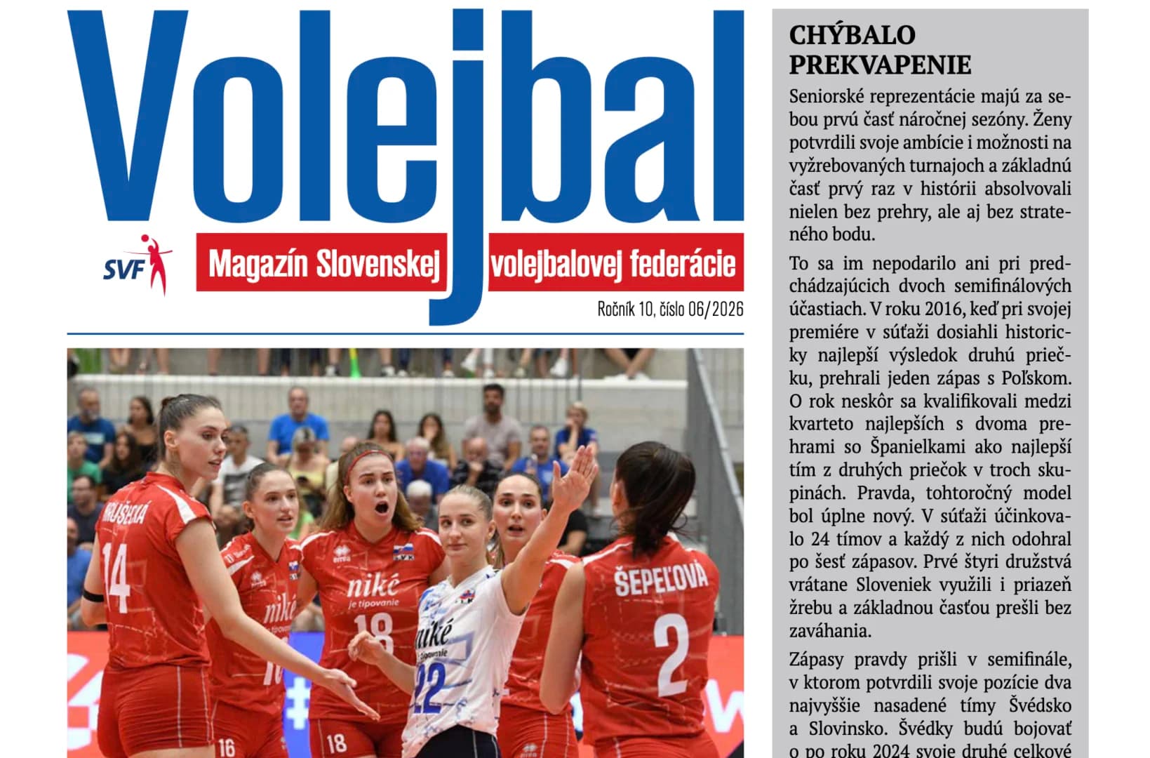 Vychádza nové číslo magazínu Volejbal – jún 2026