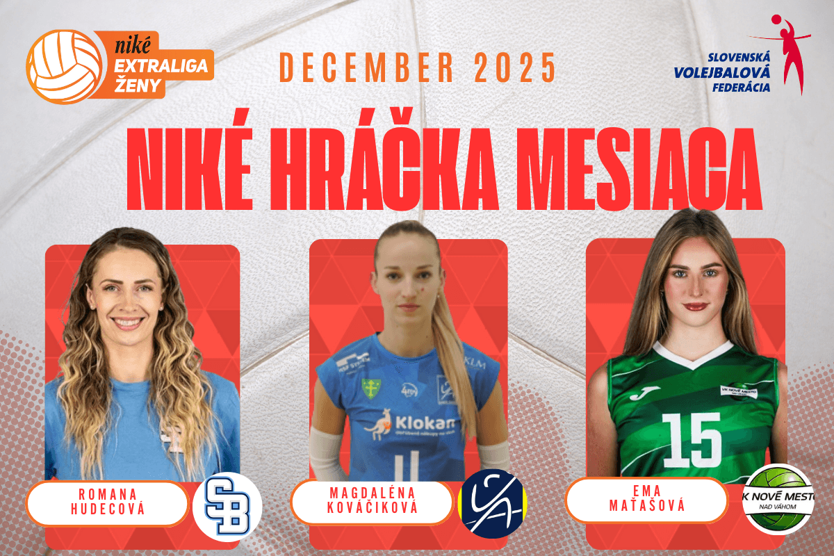 Hlasujte o Niké hráča a hráčku mesiaca december Niké Extraligy