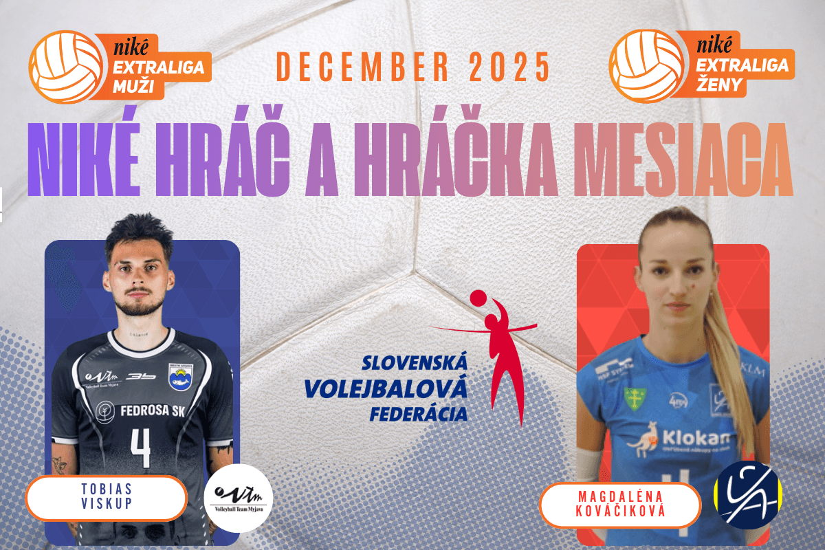 Niké hráčmi mesiaca december Magdaléna Kováčiková a Tobias Viskup