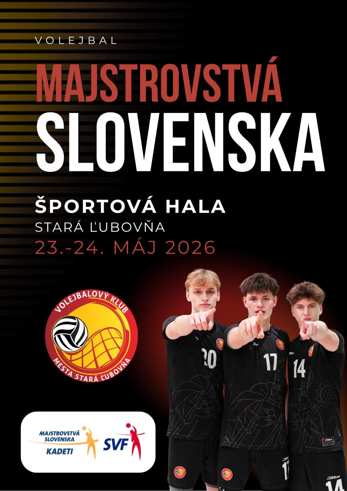 Finálový turnaj M-SR kadetov (23.-24.5.2026, Stará Ľubovňa)