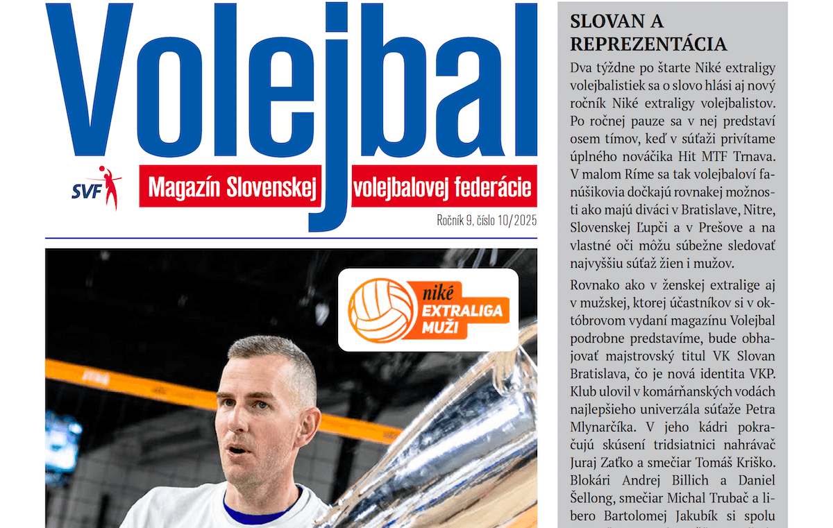 Vychádza nové číslo magazínu Volejbal – október 2025