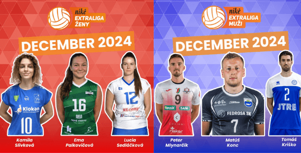 Hlasujte o hráča a hráčku mesiaca december Niké Extraligy