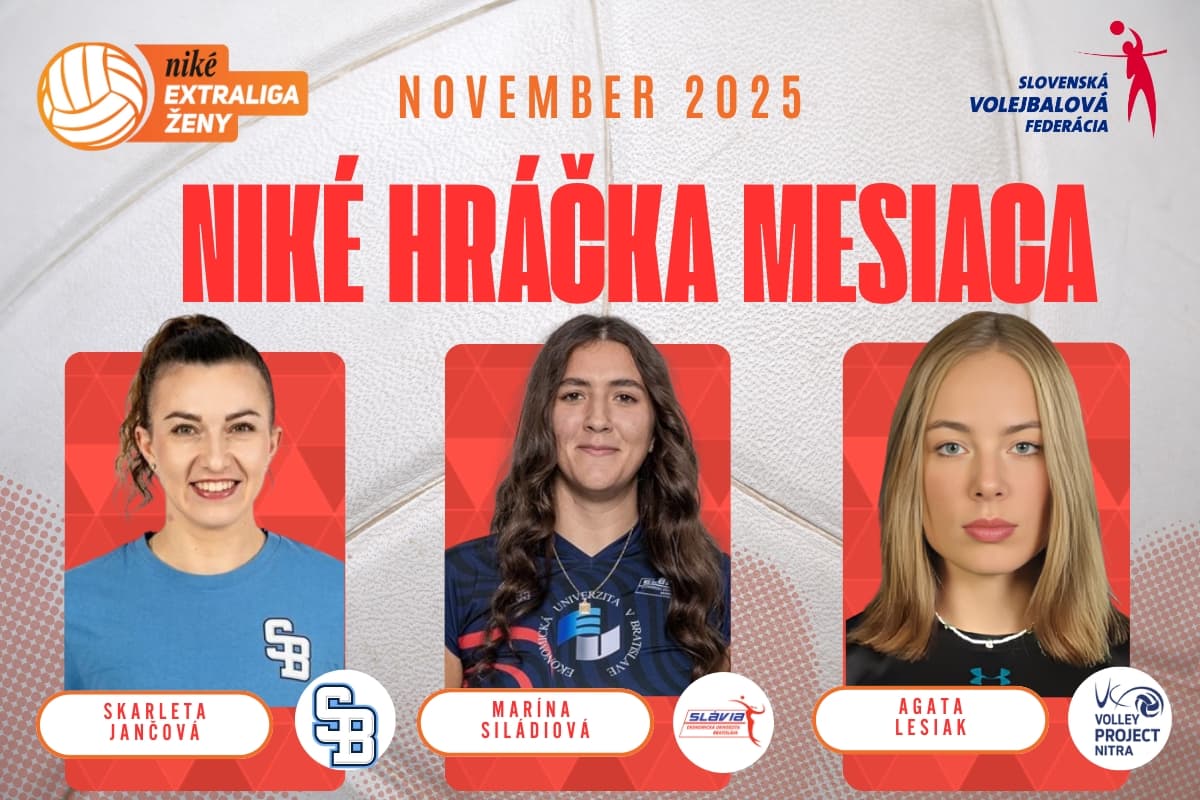 Hlasujte o hráča a hráčku mesiaca november Niké Extraligy