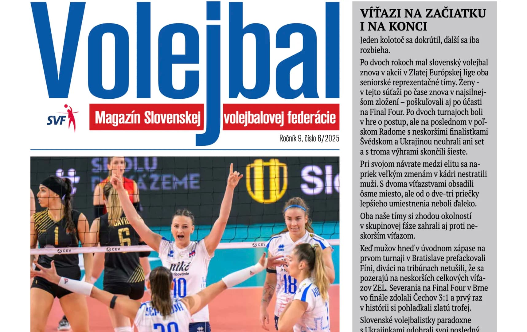 Vychádza nové číslo magazínu Volejbal - jún 2025