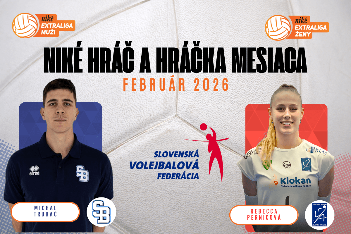 Niké hráčmi mesiaca február Rebecca Pernicová a Michal Trubač