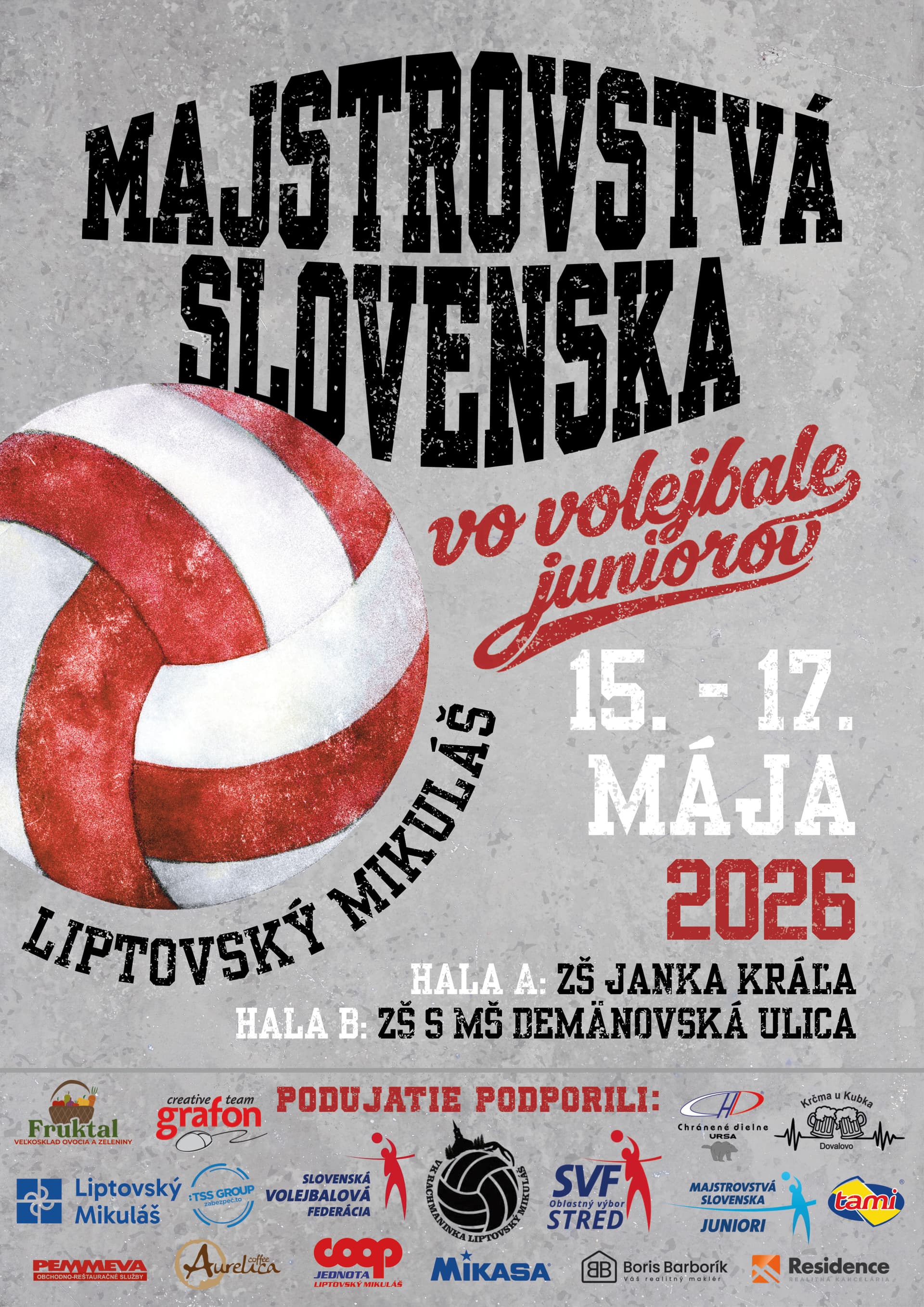 Finálový turnaj M-SR juniorov (15.-17.5.2026, Lipt. Mikuláš)
