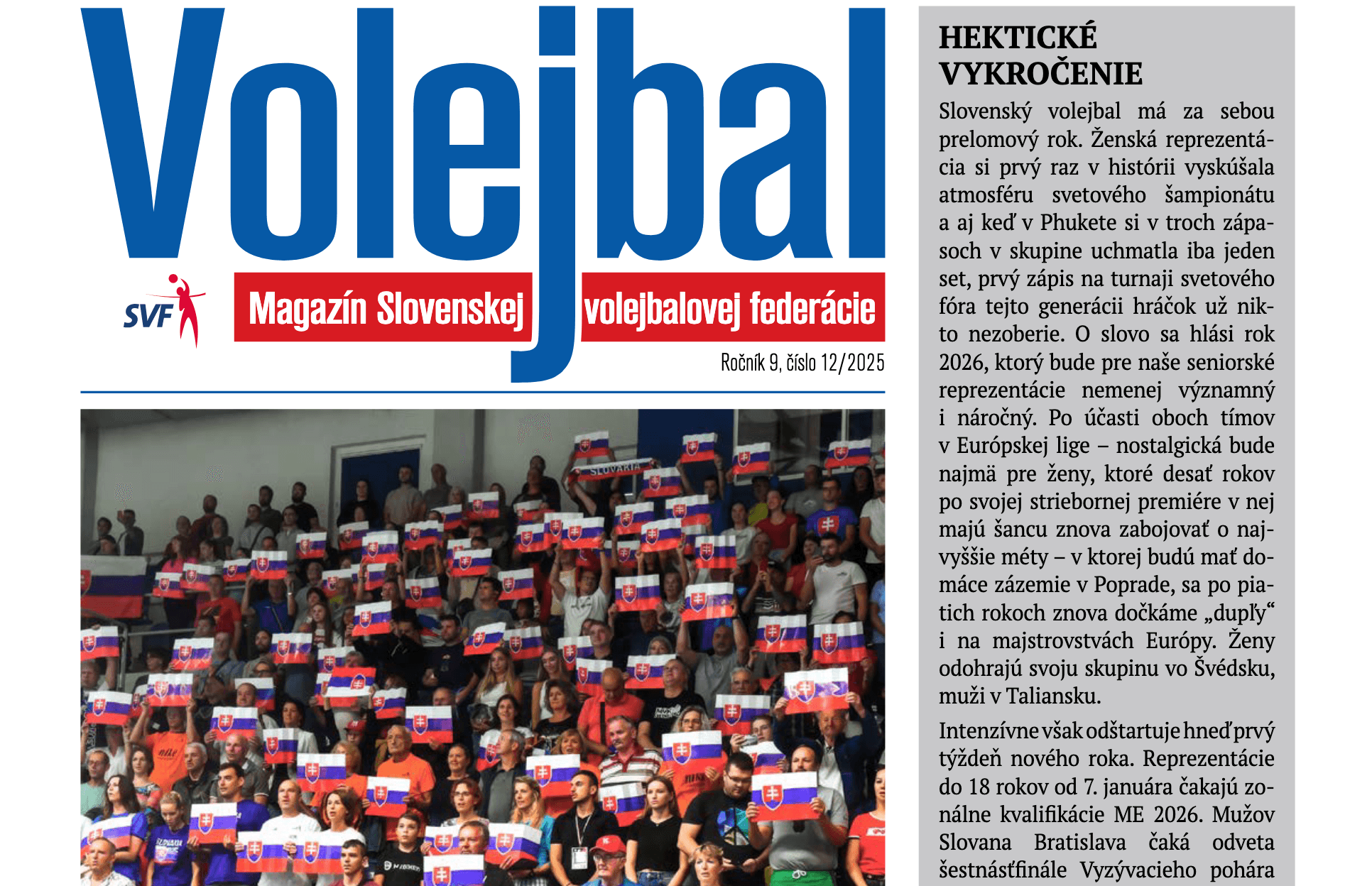 Vychádza nové číslo magazínu Volejbal – december 2025
