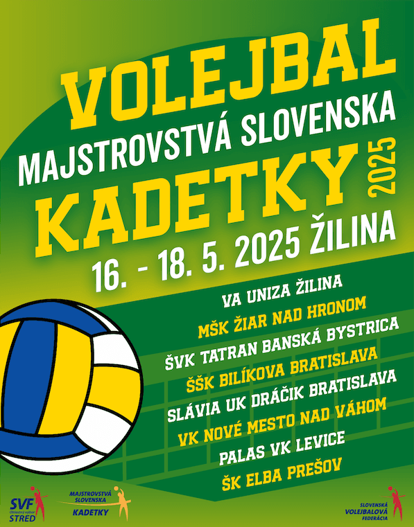 Finálový turnaj M-SR kadetiek (16. - 18. máj 2025, Žilina)
