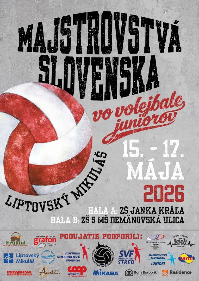 Finálový turnaj M-SR juniorov (15.-17.5.2026, Lipt. Mikuláš)