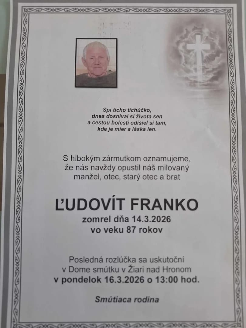 Opustil nás Ľudovít Franko